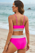 Scoop Neck Spaghetti Strap Two-Piece Swim Set - Ladyez