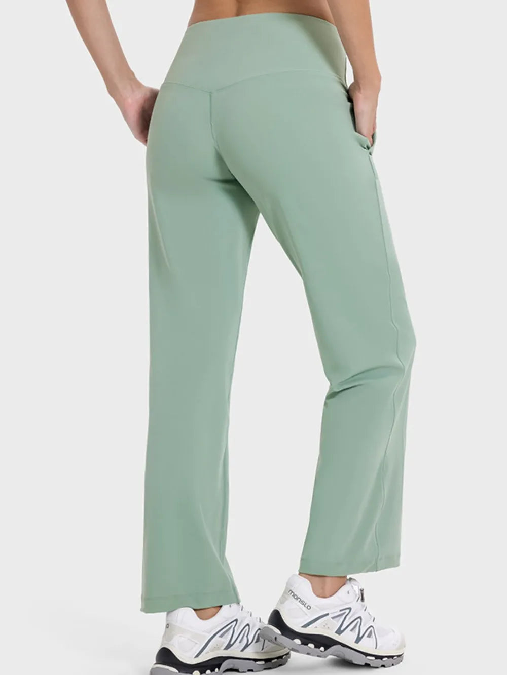 Millennia Pocketed High Waist Active Pants - Ladyez