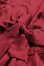Elegant Tie-Front Ruffle Mini Dress with Smocked Wiast