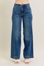 Judy Blue Full Size High Waist Wide Leg Jeans Plus Size - Ladyez