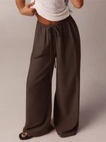 Drawstring Wide Leg Pants