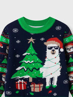 Children's Christmas Tree Round Neck Sweater