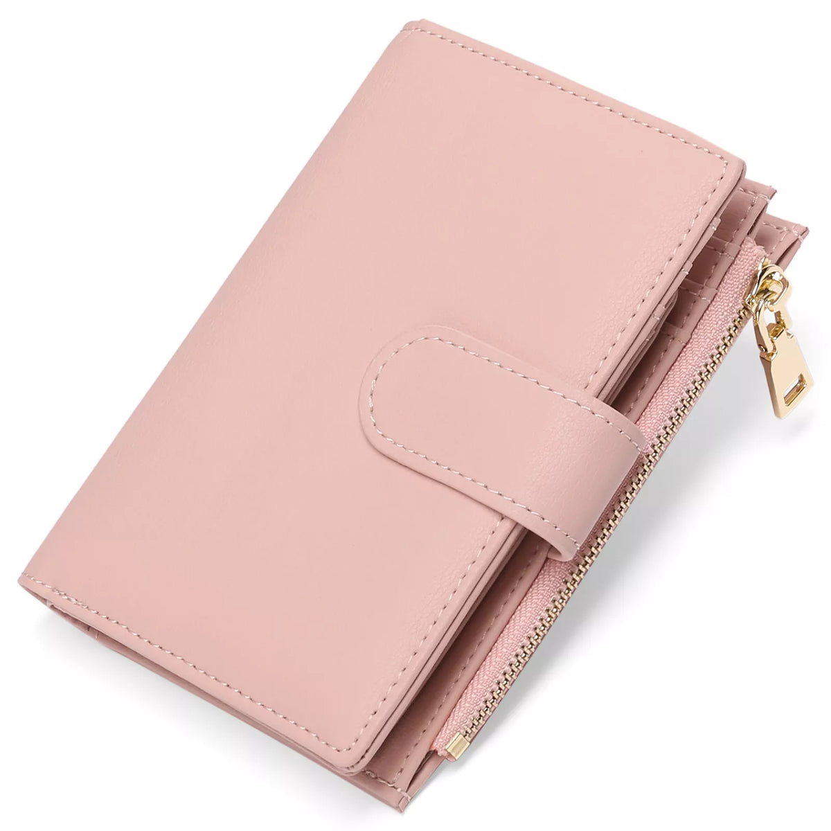 Solid Color Leather Wallet