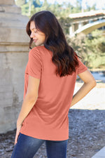 Basic Bae Bamboo Full SizeV-Neck Short Sleeve T-Shirt