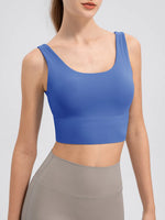 Scoop Neck Wide Strap Active Tank - Ladyez
