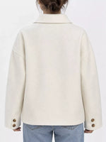 Button-Up Dropped Shoulder Outerwear