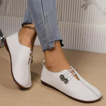 Casual Button Detail Slip-Ons