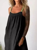 Full Size Ruched Cami Maxi Dress with Pockets Plus Size - Ladyez