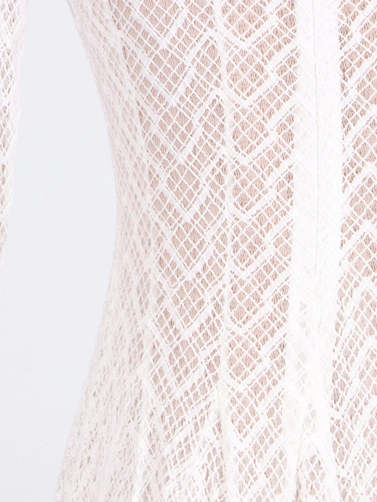 Lace Mock Neck Long Sleeve Maxi Dress