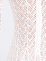 Lace Mock Neck Long Sleeve Maxi Dress