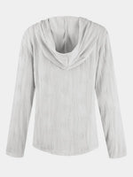 Textured Long Sleeve Hoodie