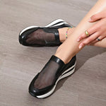Round Toe Wedge Sneakers