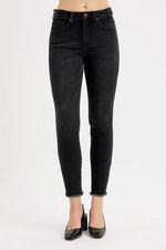 RISEN Full Size Tummy Control High Rise Adjustable Waist Skinny Jeans Plus Size - Ladyez