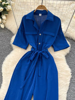 Tie Waist Wide Leg Jumpsuit