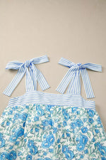 Floral Print Tie-Strap Mini Dress