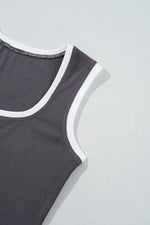 Square Neck Wide Strap Tank