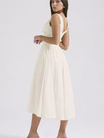 V-Neck Sleeveless Midi Dress