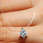 1 Carat Moissanite 925 Sterling Silver Pendant Necklace