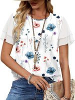 Layered Short Sleeve Round Neck T-Shirt