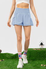 Elastic Waist Pocketed Active Shorts - Ladyez