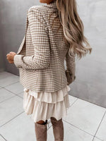 Houndstooth Double-Breasted Blazer