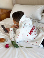 Oversized Heart Contrast Hoodie