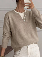 Dropped Shoulder Long Sleeve Sweater