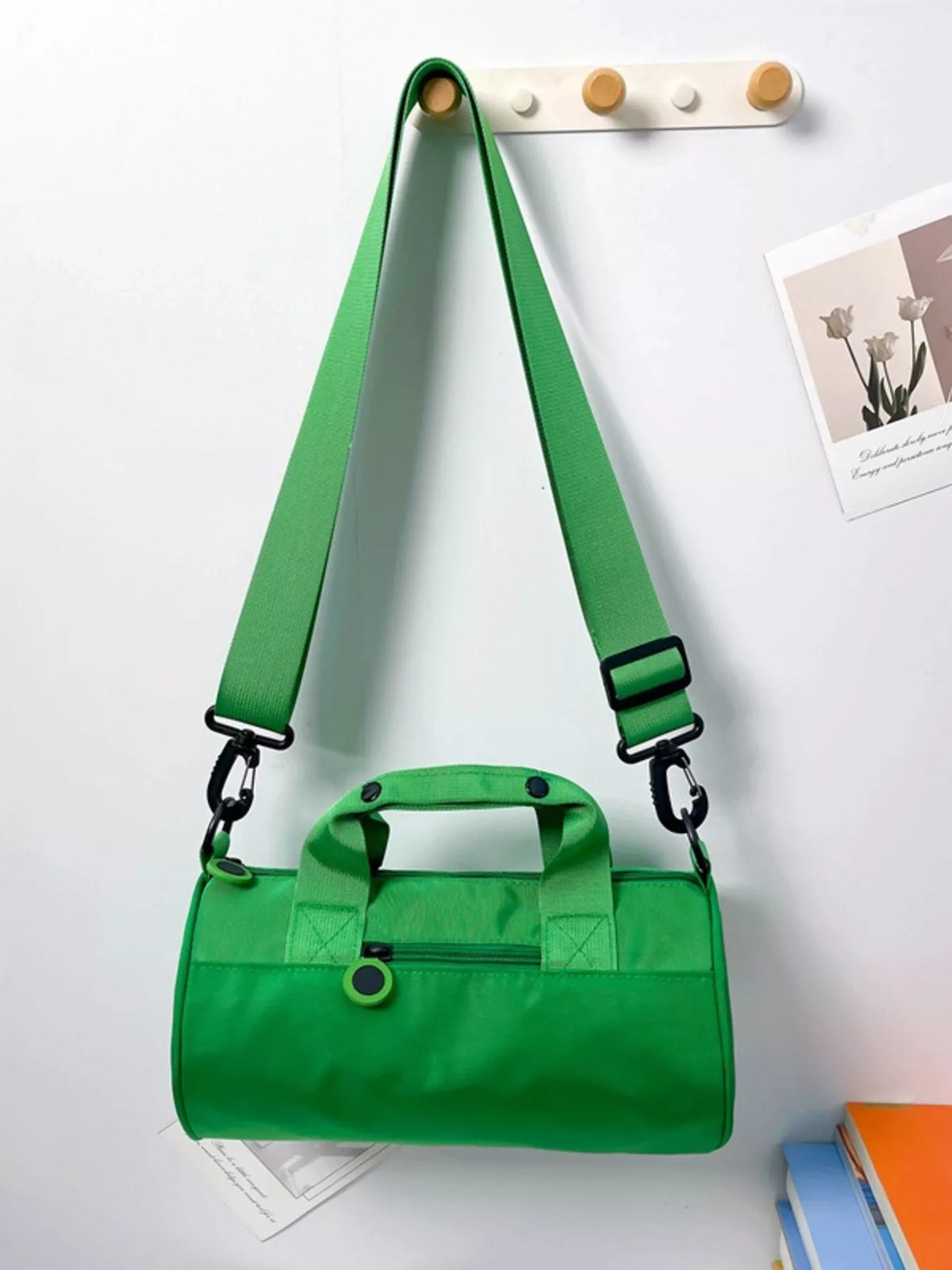 Adjustable Strap Barrel Crossbody Bag