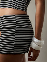 Striped Cropped Cami and Shorts Set