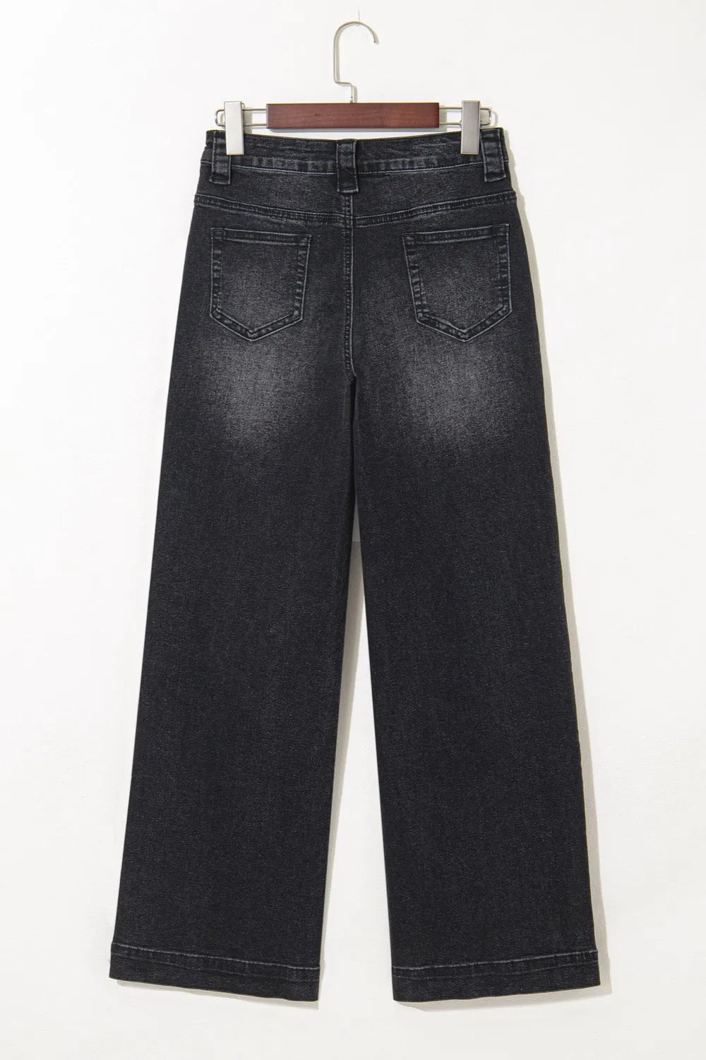 Wide Leg Pocketed High Waist Jeans - Ladyez