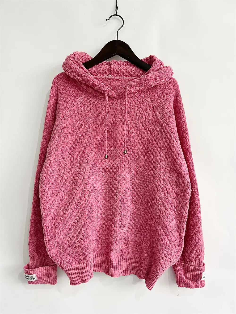 Drawstring Long SleeveHooded Sweater