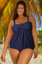 Full Size Adjustable Strap Tankini Set - Ladyez