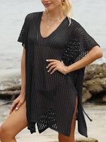Side Tied V-Neck Cover-Up - Ladyez