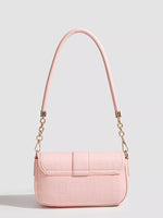 Textured Flap Shoulder Bag