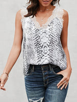 Lace Detail V-Neck Tank