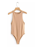 Round Neck Sleeveless Bodysuit