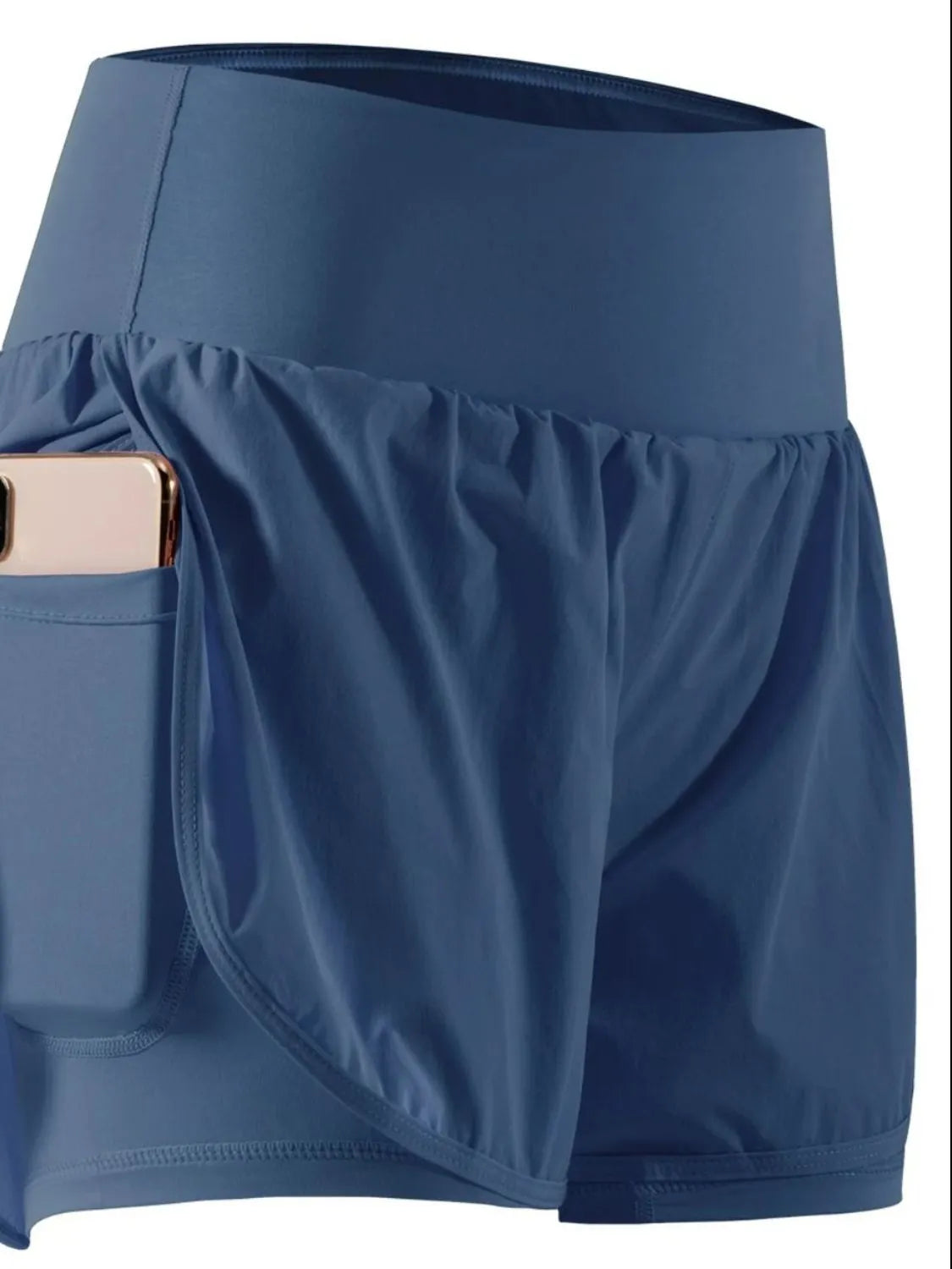 Pocketed High Waist Active Shorts - Ladyez