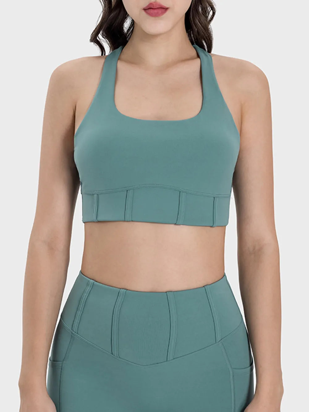 Millennia Square Neck Wide Strap Active Tank - Ladyez