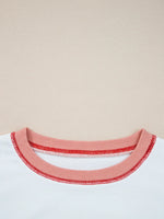 Stripe Color Block Contrast Stitching Oversize Sweatshirt