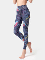 Printed High Waist Active Leggings - Ladyez