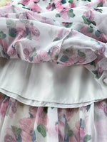 Floral Print Ruffle Hem Midi Dress