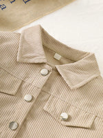 Children's Casual Corduroy Button-Up Jacket