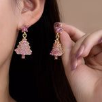 Christmas Tree Star Dangle Earrings