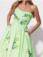 Floral Print Tube Maxi Dress