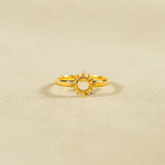 Sun Shape 18K Gold-Plated Ring