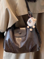 Vintage Style Leather Shoulder Bag