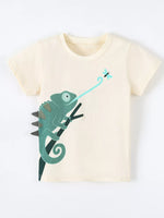 Children's Chameleon Catching Insect Graphic T-Shirt