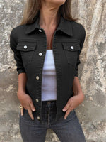 Button Front Closure Denim Jacket