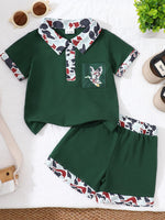 Children's Button Detail Polo Shirt & Shorts Set