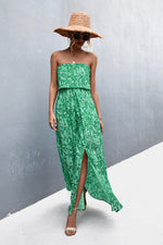 Strapless Split Maxi Dress - Ladyez